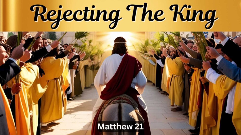 Picture of Jesus riding into Jerusalem on a Donkey